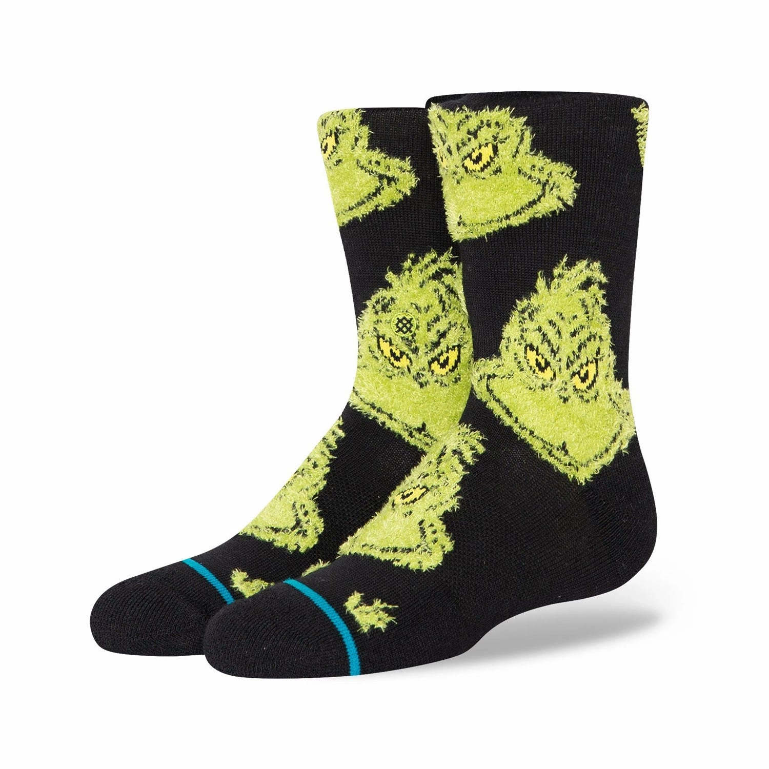 Kids' Crew Socks - Mean One - Black