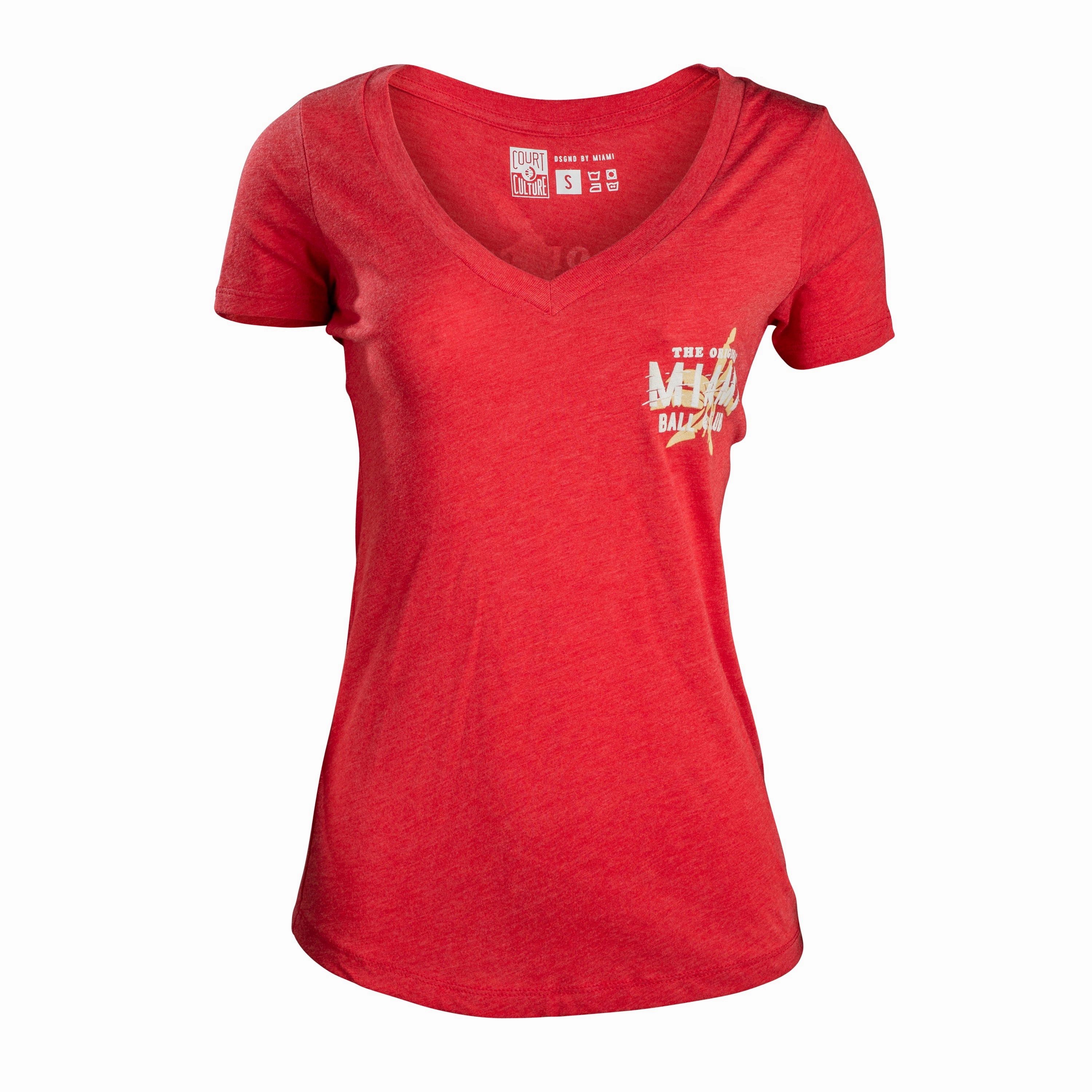 Ladies Miami Ball Club V-Neck Tee