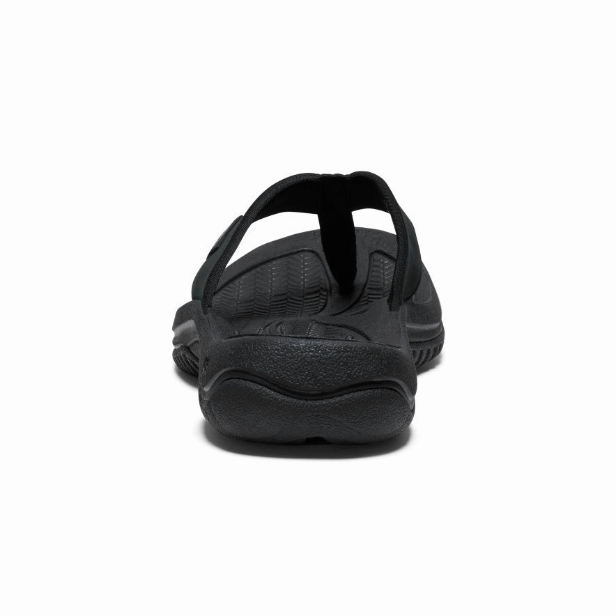 Men's Kona Leather Flip-Flop  |  Black/Steel Grey