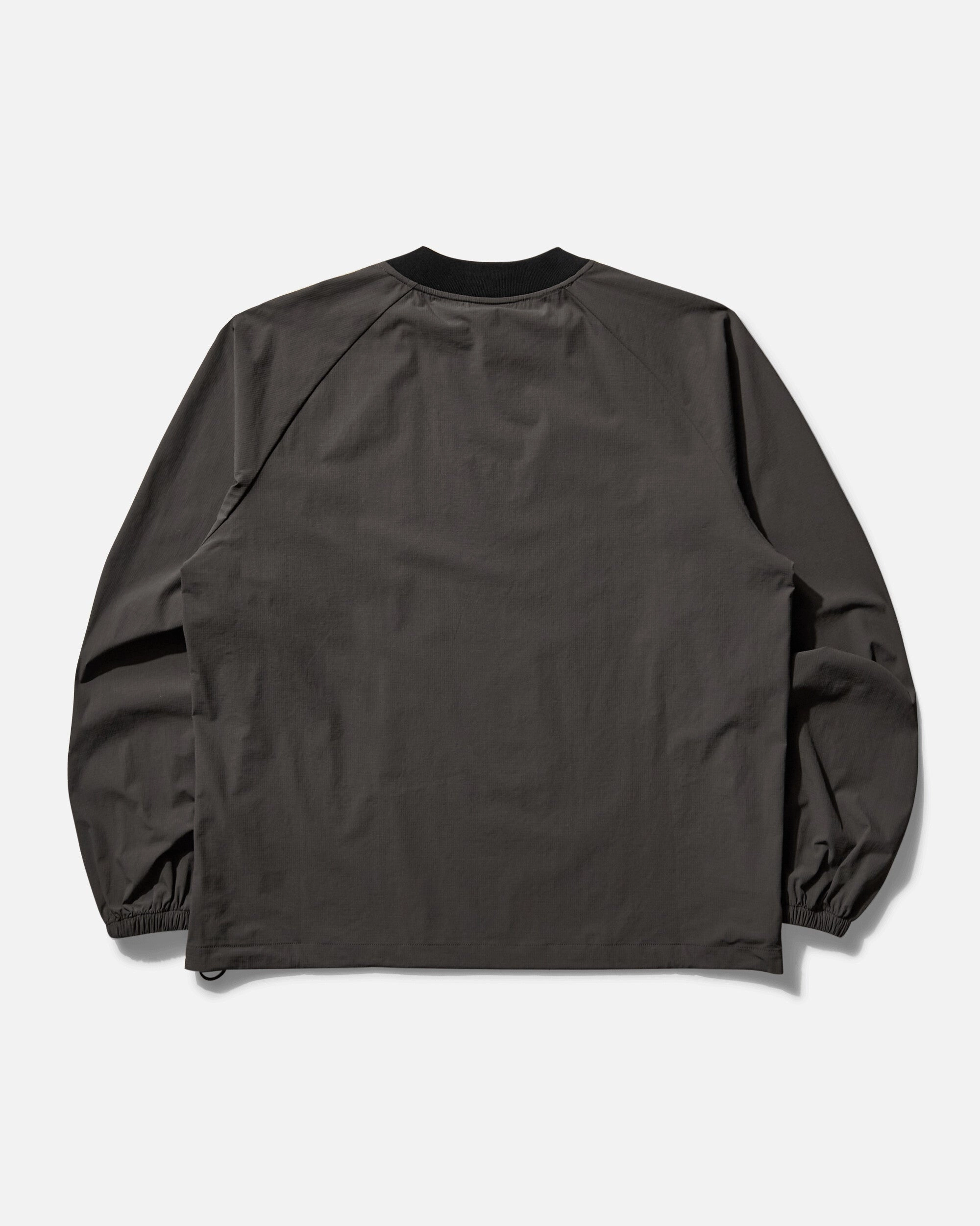 Men's Lasered Nylon Crewneck Top Grey / Black