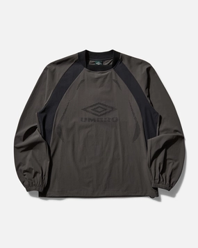 Men's Lasered Nylon Crewneck Top Grey / Black