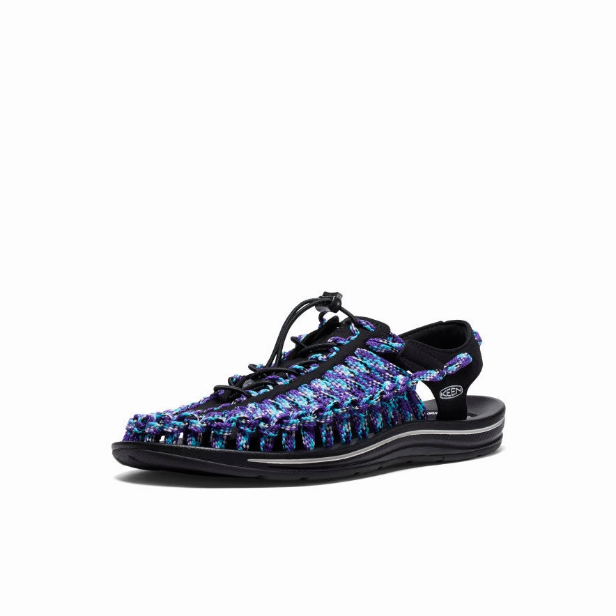 Men's UNEEK Flat Cord Sneaker x Bamboo Shoots  |  Black/Tillandsia Purple