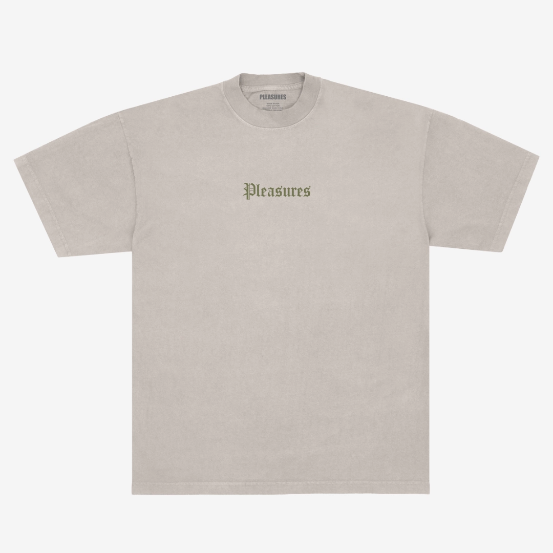 mens pleasures burn again s/s tee (mushroom)