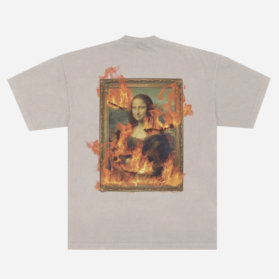 mens pleasures burn again s/s tee (mushroom)