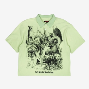 mens pleasures revival boxy polo (mint)