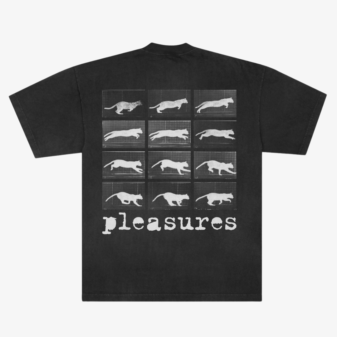 mens pleasures sprint s/s tee (black)