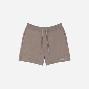 mens sergio tacchini enzo knit short (taupe grey)