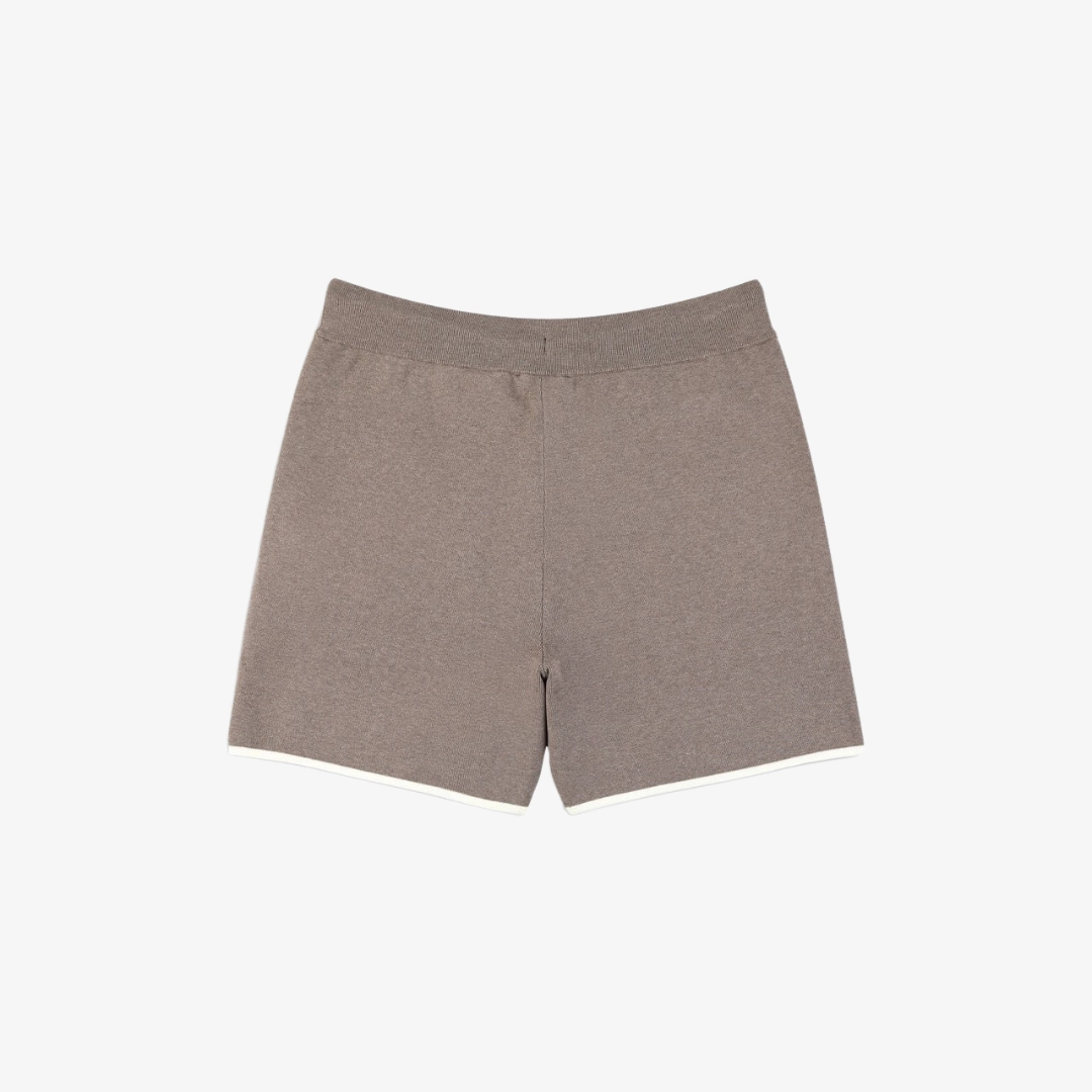 mens sergio tacchini enzo knit short (taupe grey)