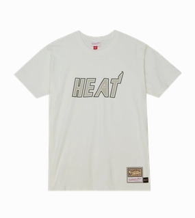 Mitchell & Ness Miami HEAT Cream Tee