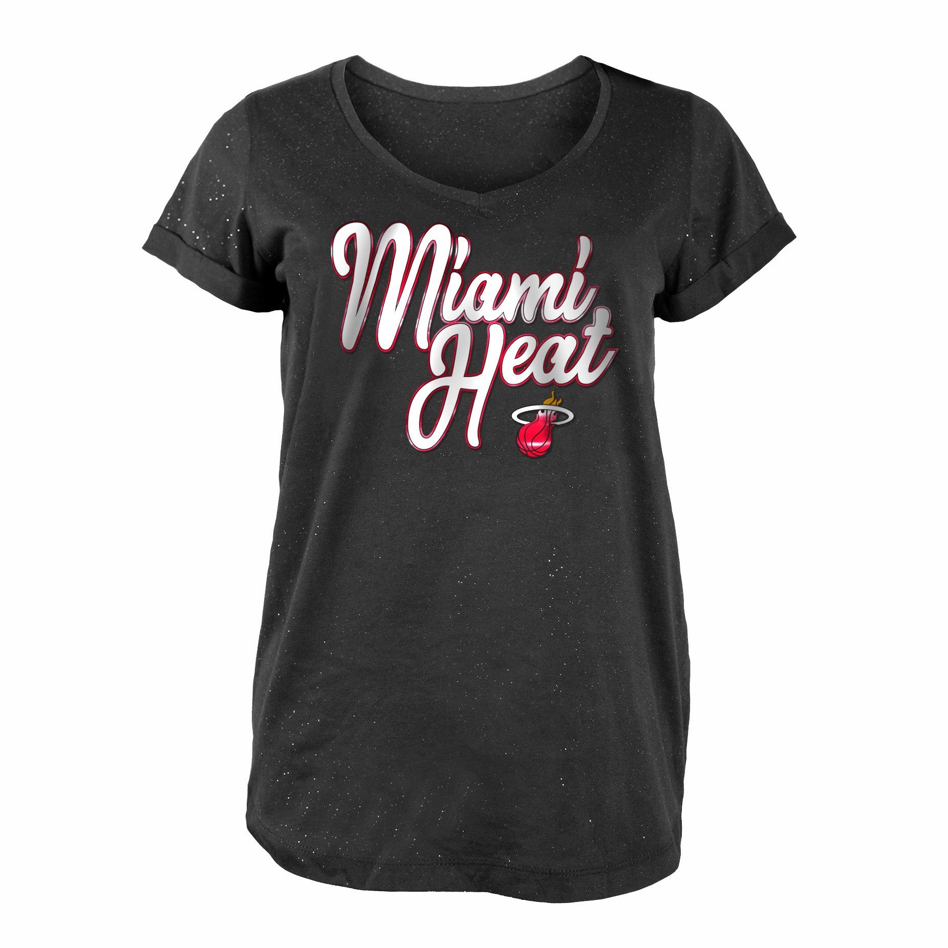 New ERA Miami HEAT Ladies Glitter VNeck