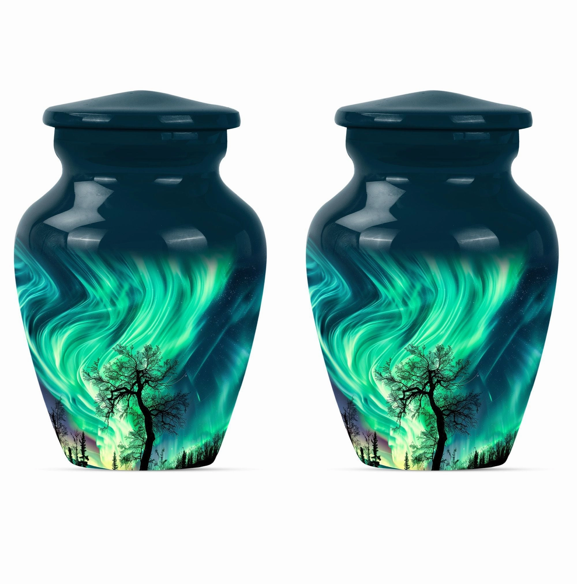 Northern Lights Urn: A Regal Cremation Cornerstone for Adult Male
