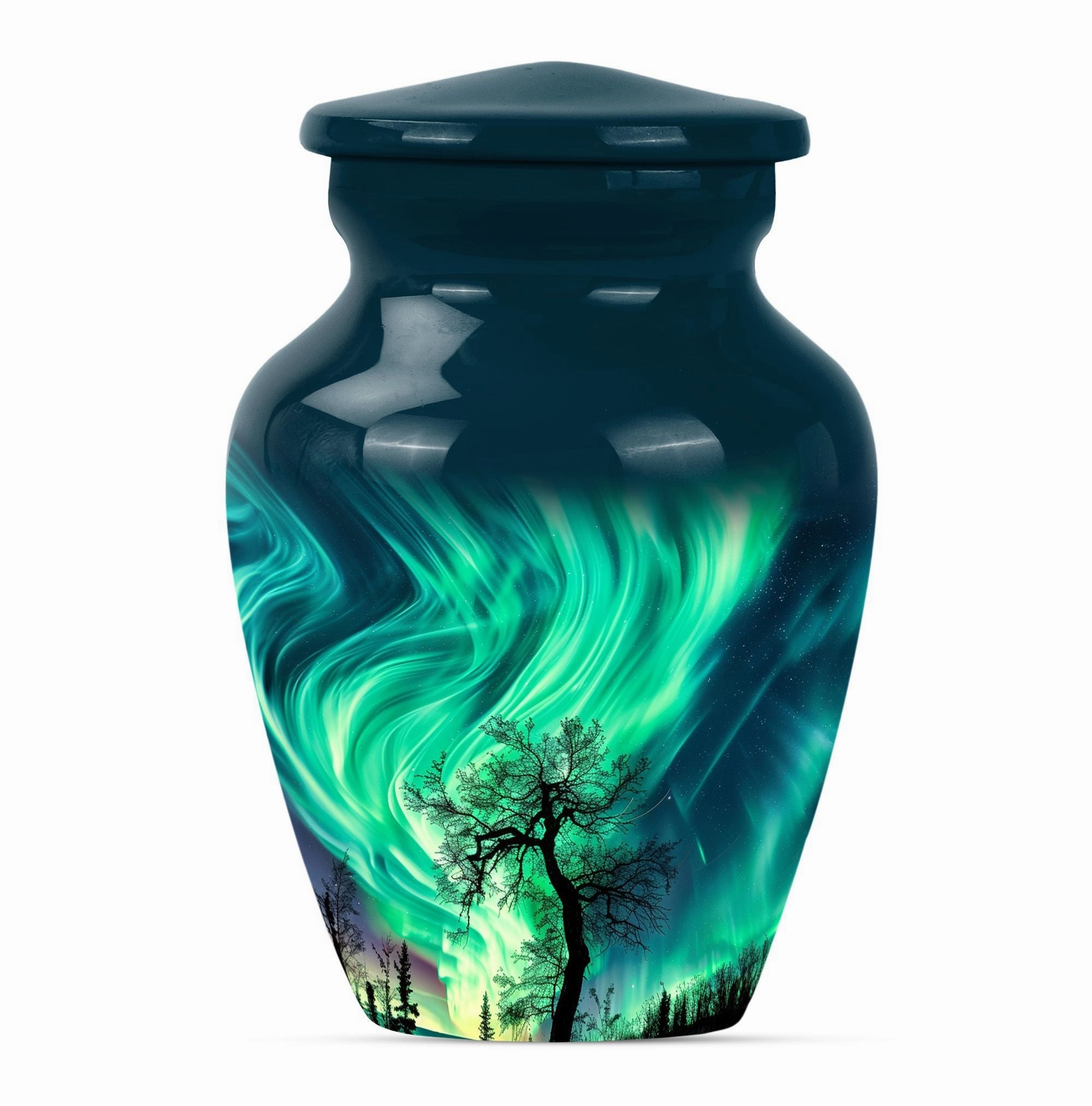 Northern Lights Urn: A Regal Cremation Cornerstone for Adult Male