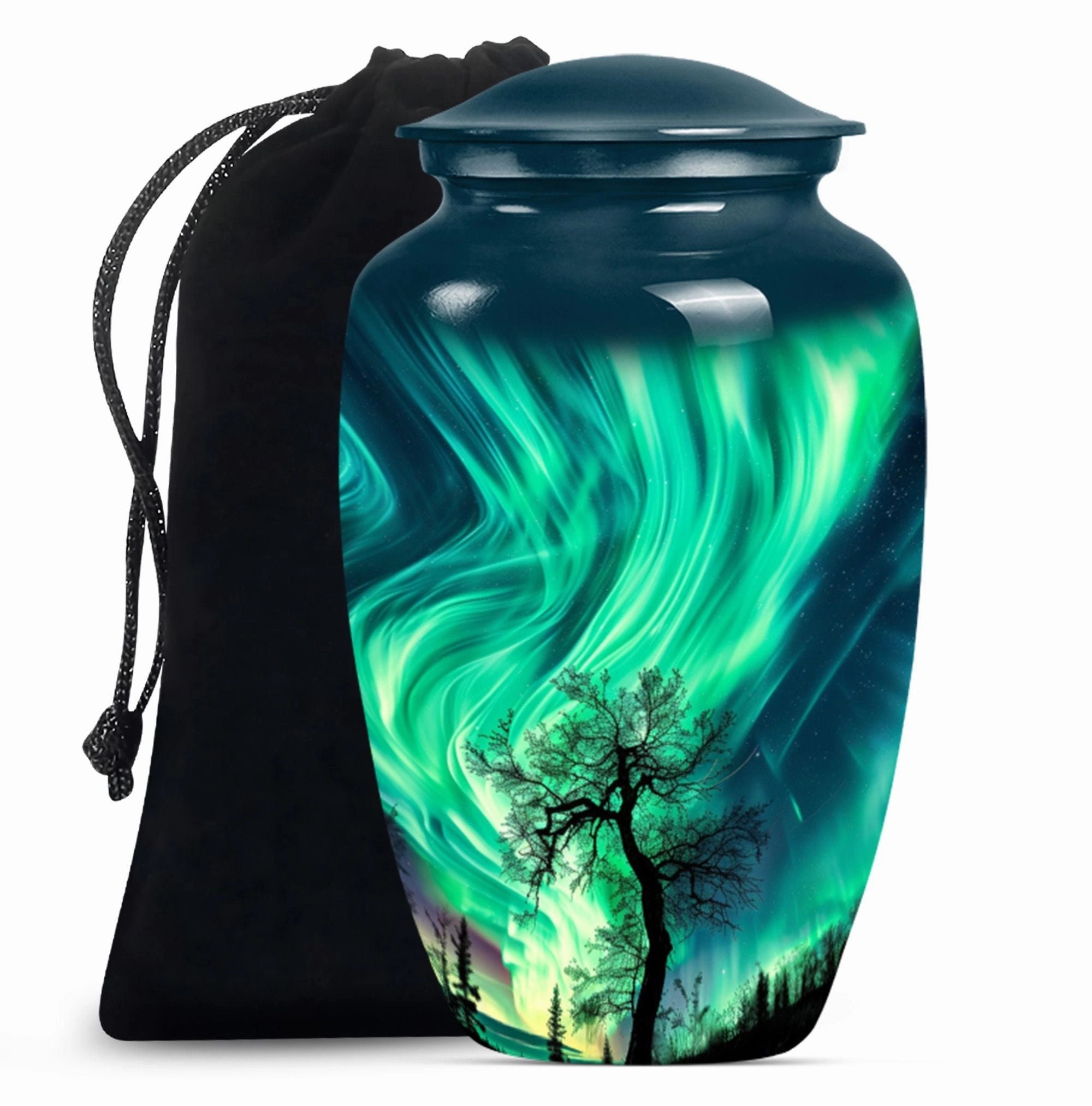 Northern Lights Urn: A Regal Cremation Cornerstone for Adult Male