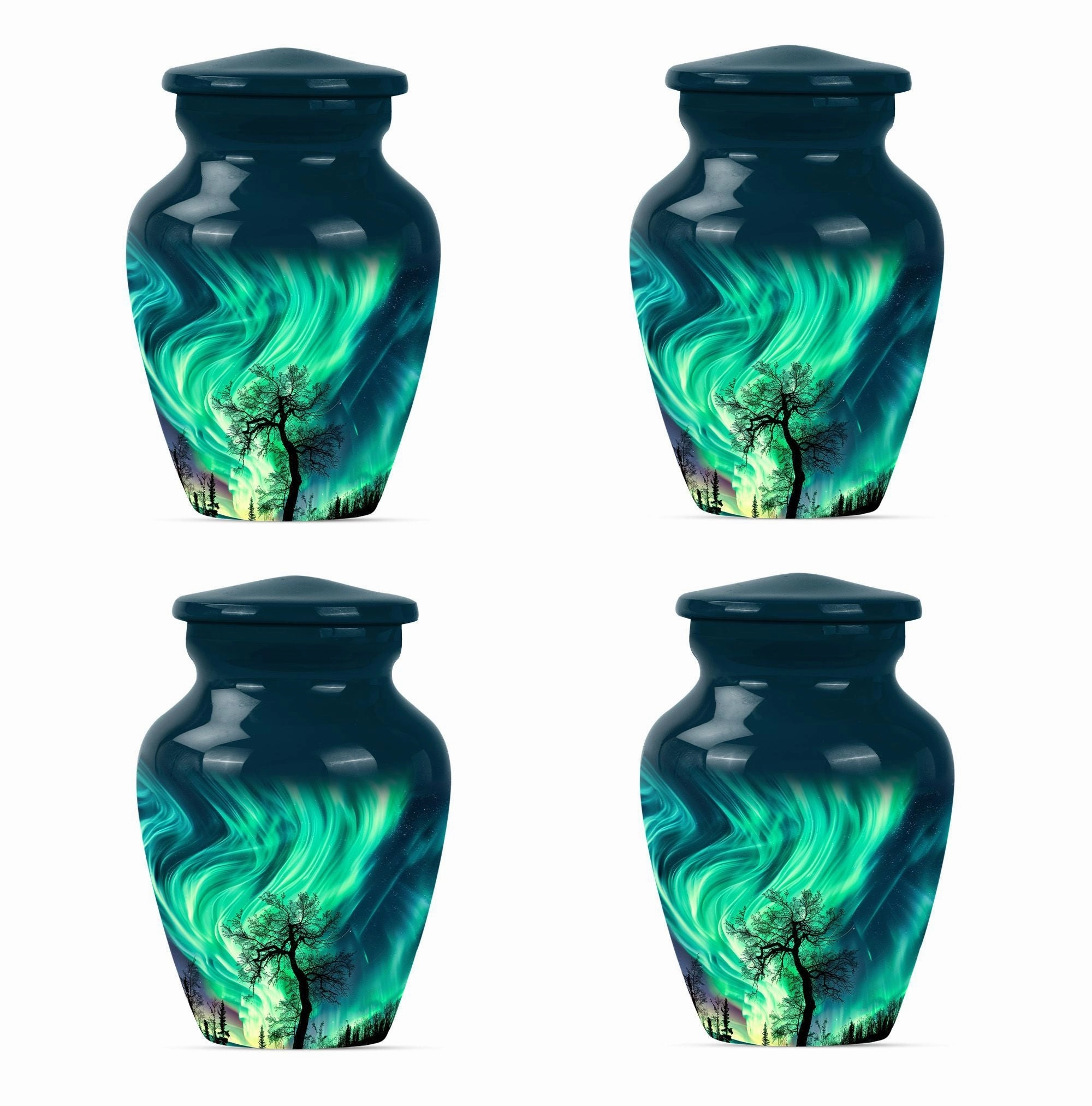 Northern Lights Urn: A Regal Cremation Cornerstone for Adult Male