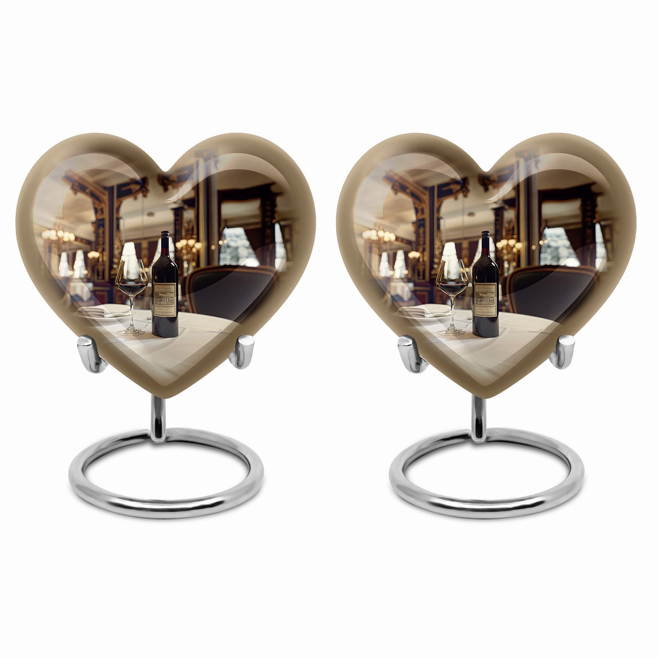 Personalized Cremation Abstract Heart Wine Urn for Adult Ashes