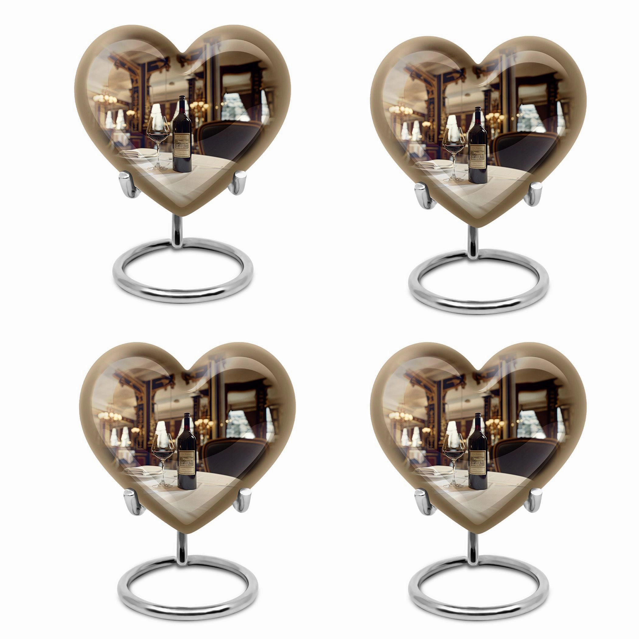 Personalized Cremation Abstract Heart Wine Urn for Adult Ashes