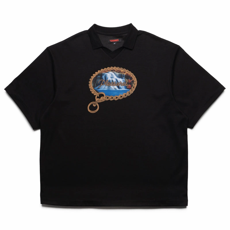Pleasures Submission Boxy Polo - Black