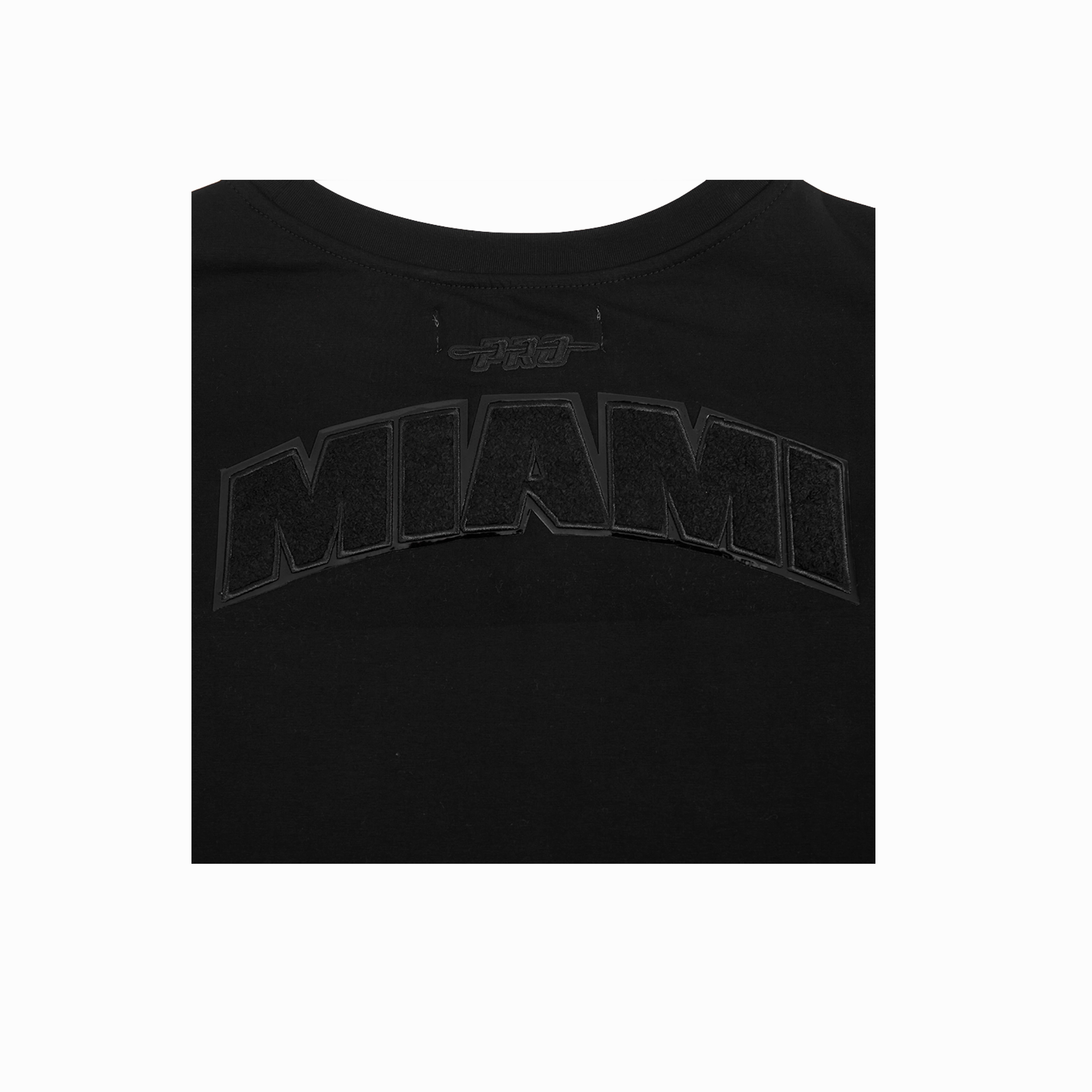 Pro Standard Miami HEAT Boxy Triple Black Women's Crop Tee