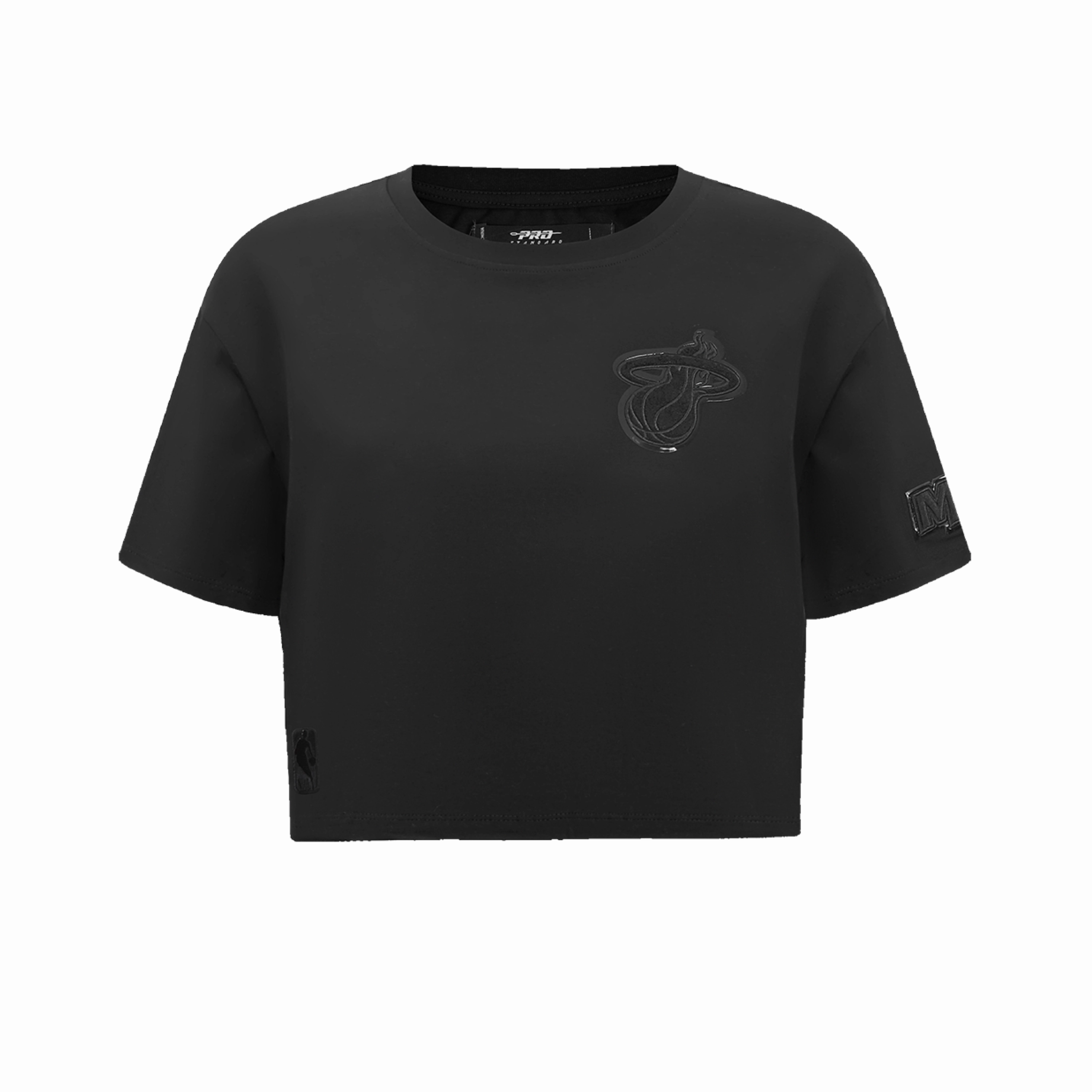 Pro Standard Miami HEAT Boxy Triple Black Women's Crop Tee
