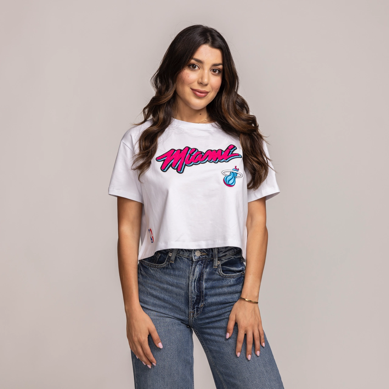 Pro Standard Miami HEAT Original Vice Women's Boxy Crop Tee