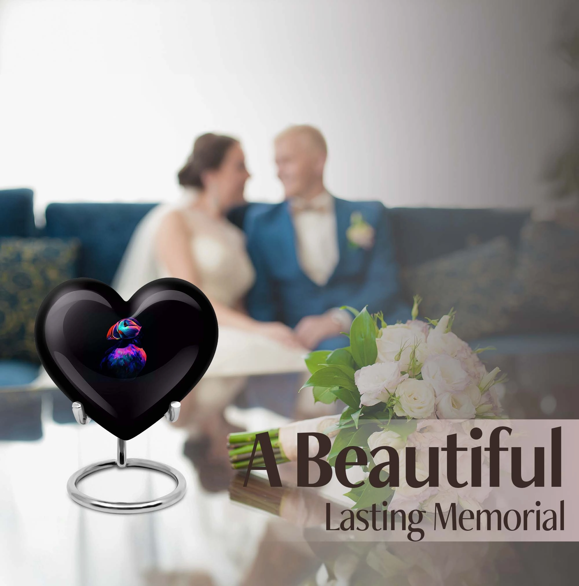 Puffin Bird Memory Vessel - Crafted Mourning Tribute