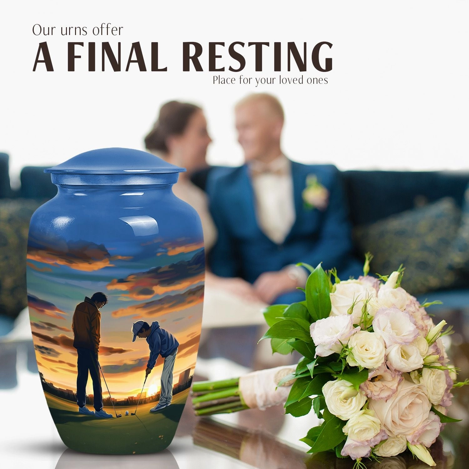 Reign: Golf Urn - Vessel for Cherishing Adult Female Ashes