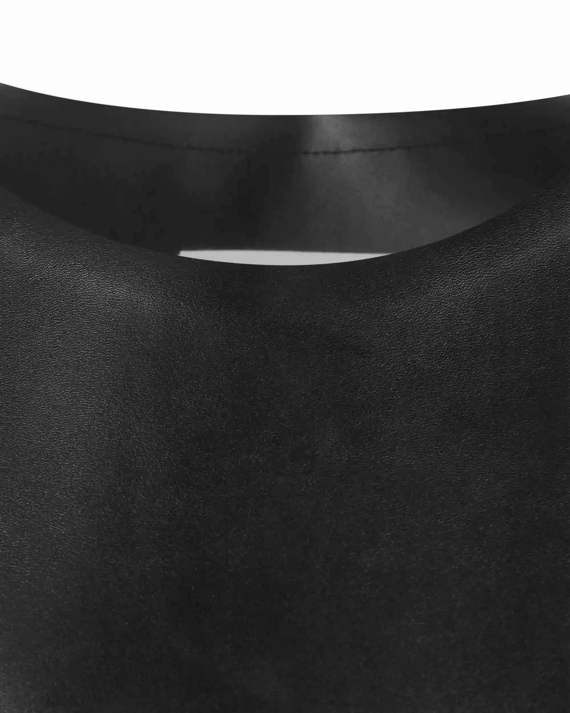 Sleeveless Faux Leather Boxy Top