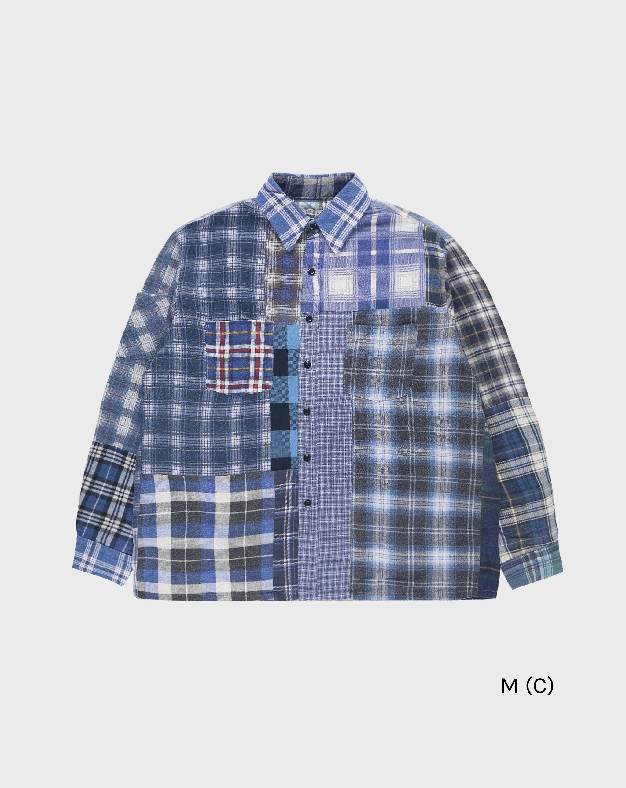 Straight Hem Flannel Shirt