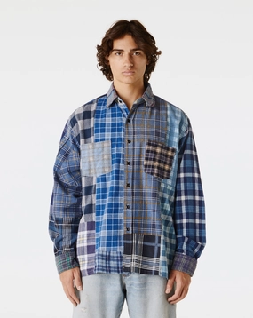 Straight Hem Flannel Shirt