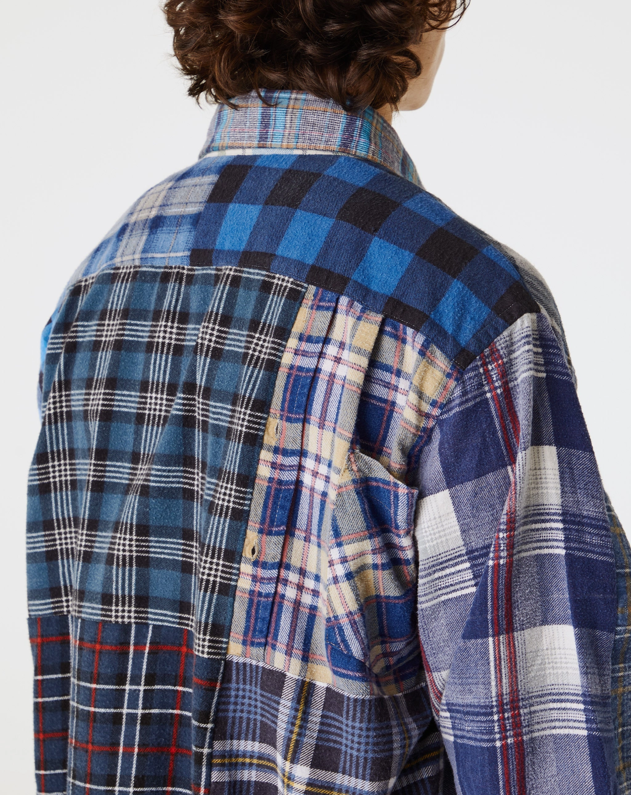 Straight Hem Flannel Shirt