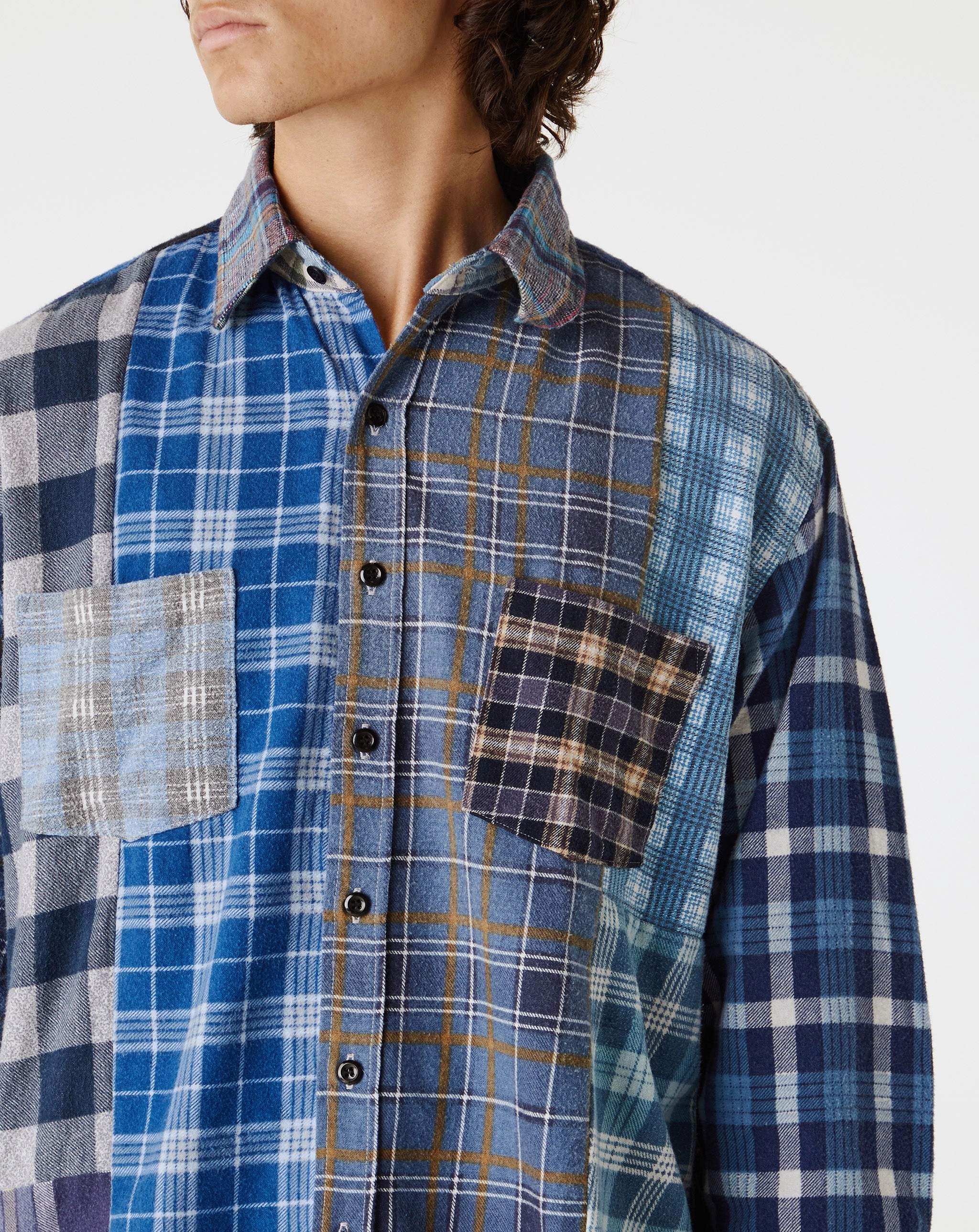 Straight Hem Flannel Shirt
