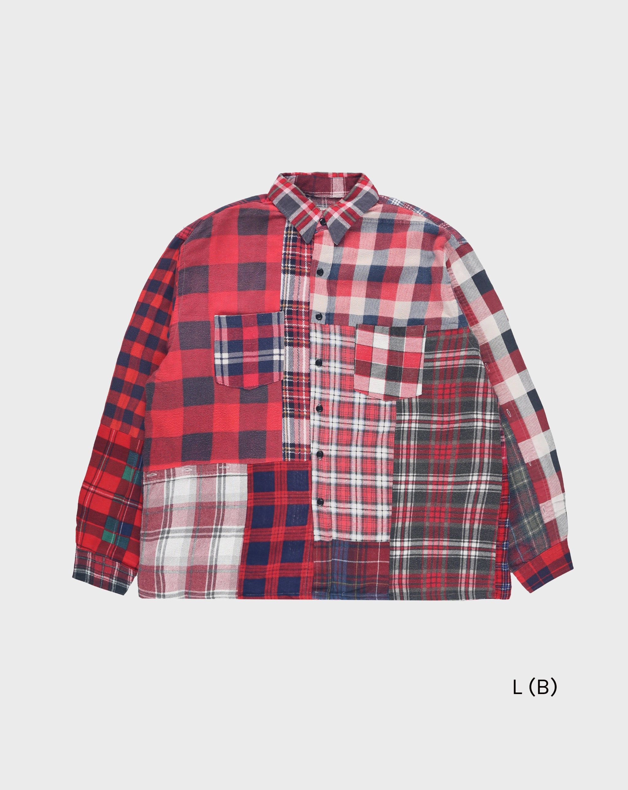 Straight Hem Flannel Shirt