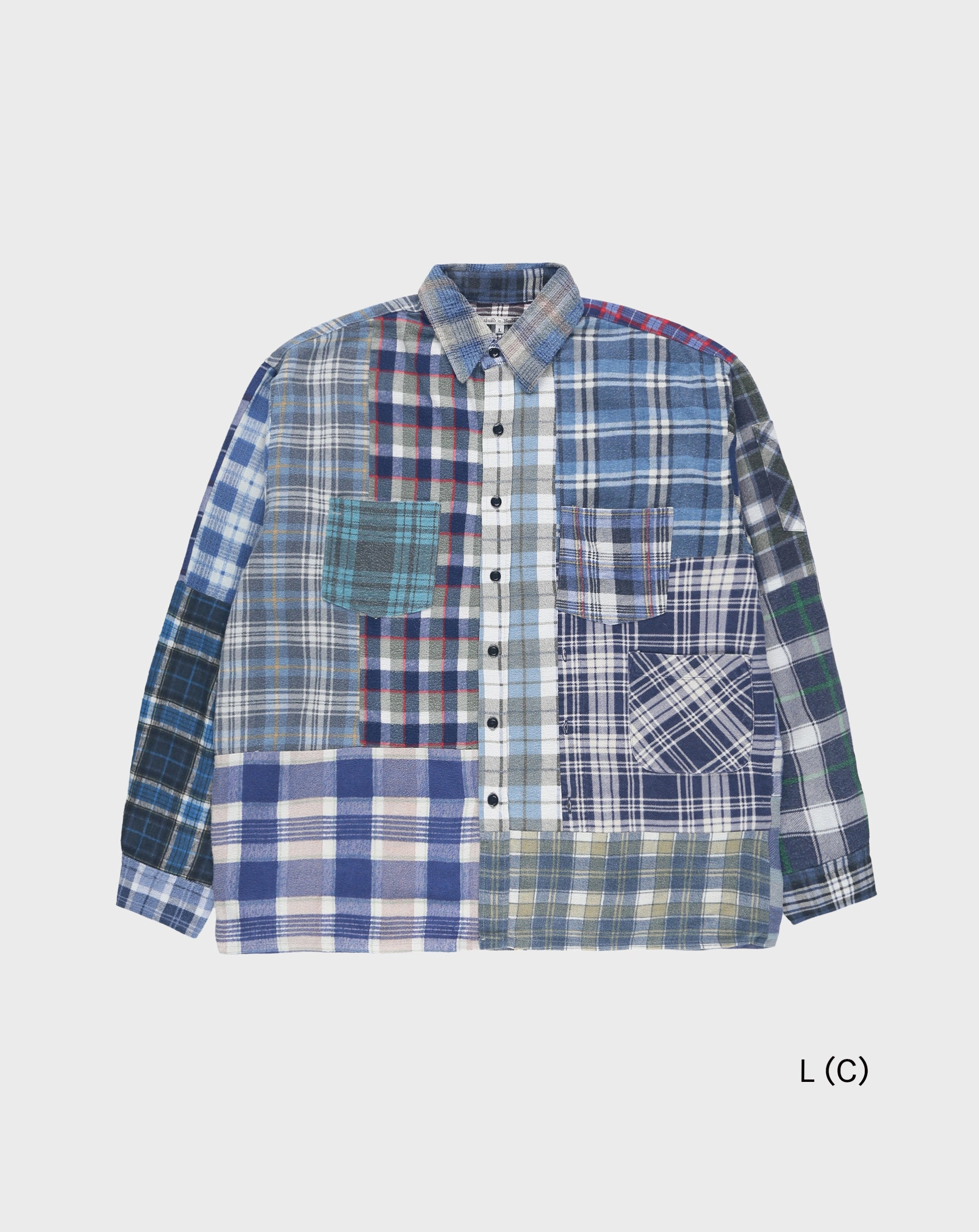 Straight Hem Flannel Shirt