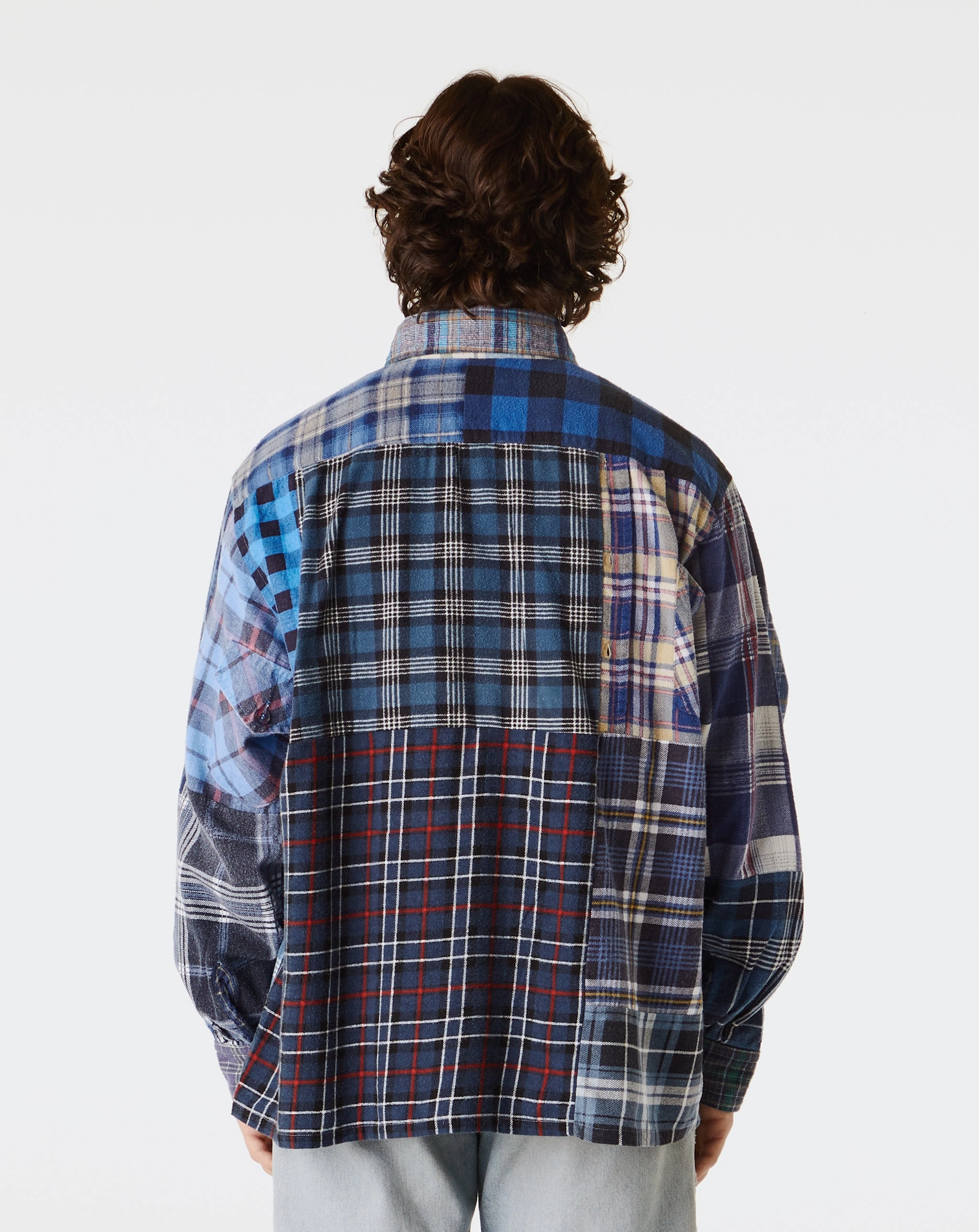 Straight Hem Flannel Shirt