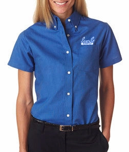 UltraClub Ladies' Classic Wrinkle-Free Short-Sleeve Oxford