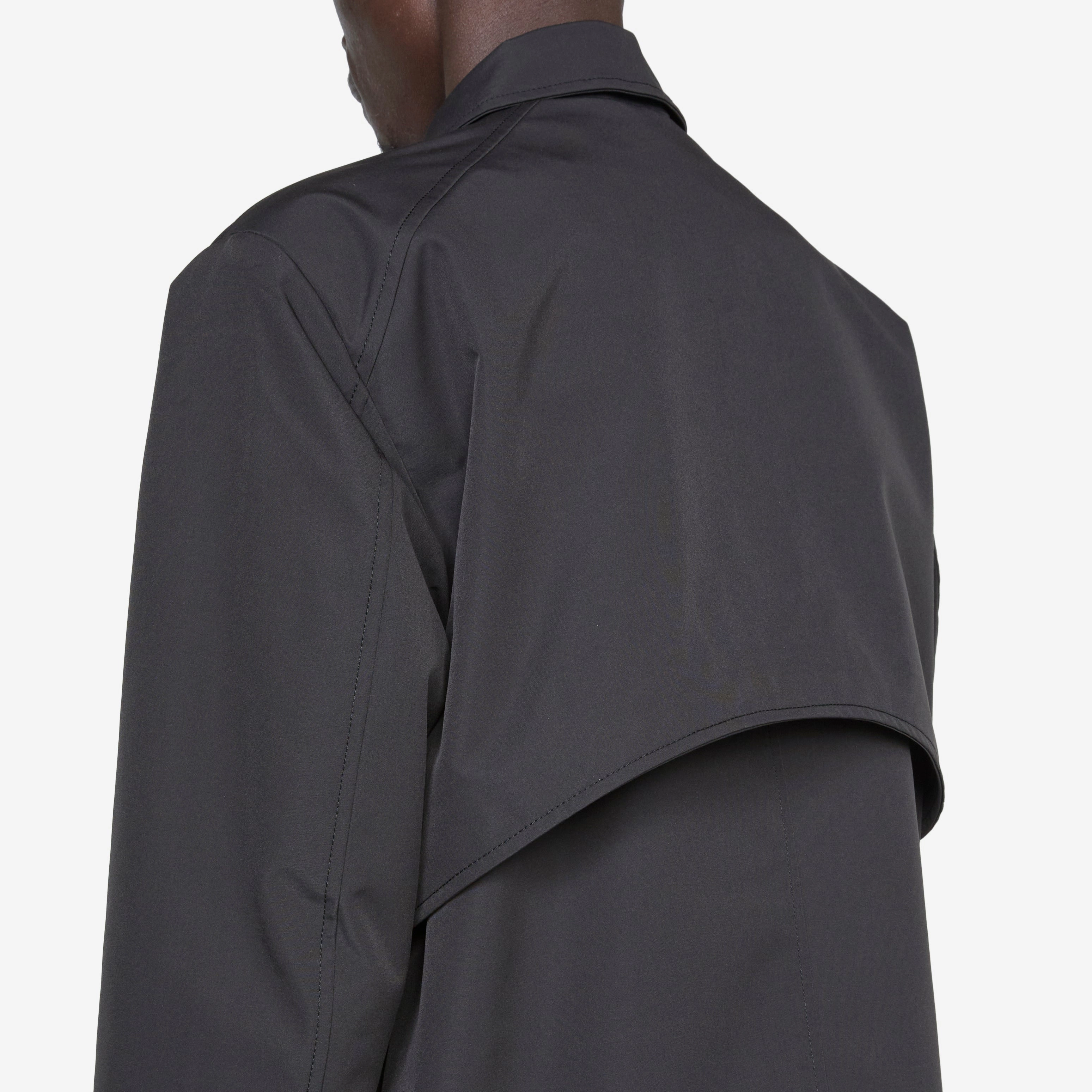 Washed Layered Boxy Jacket Black
