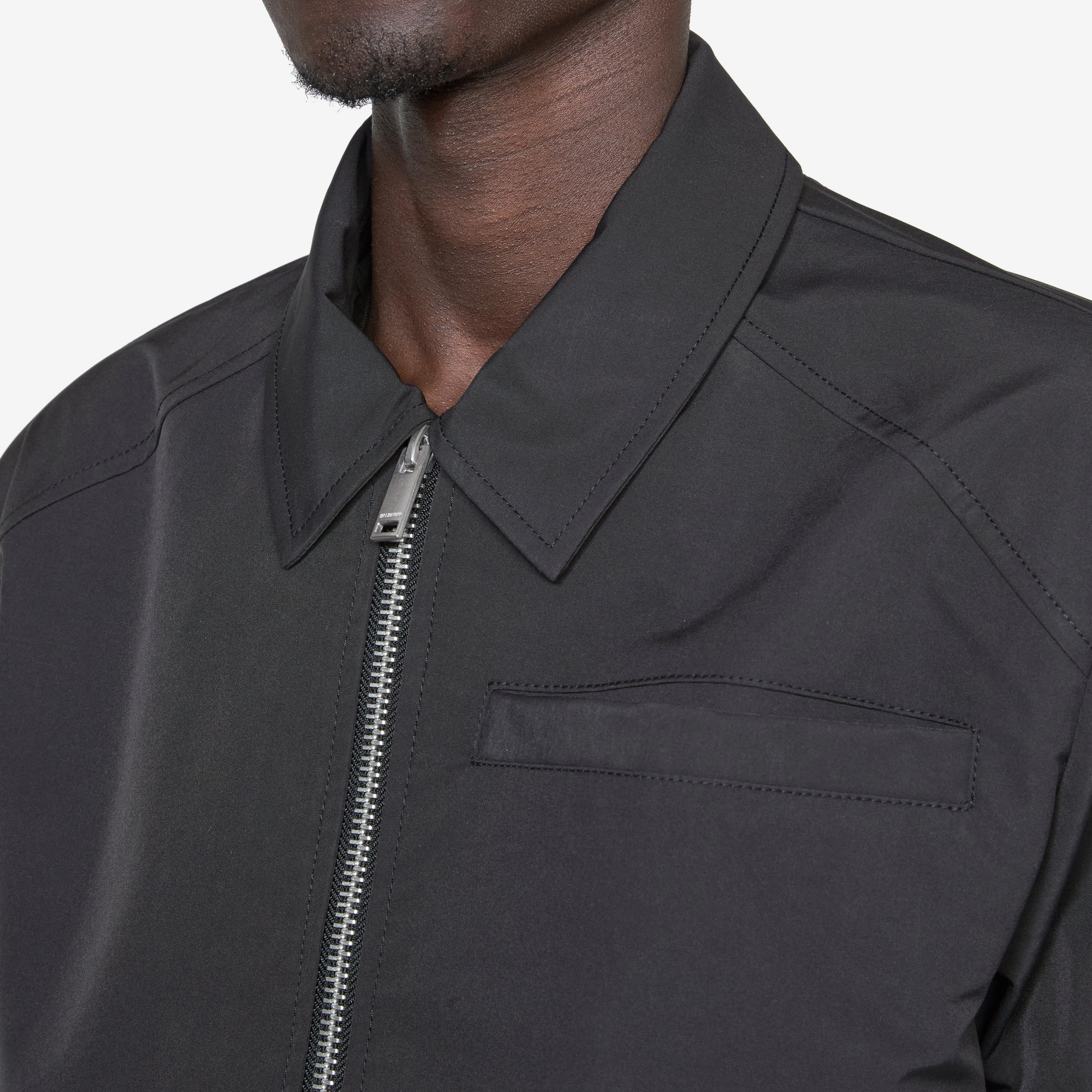 Washed Layered Boxy Jacket Black