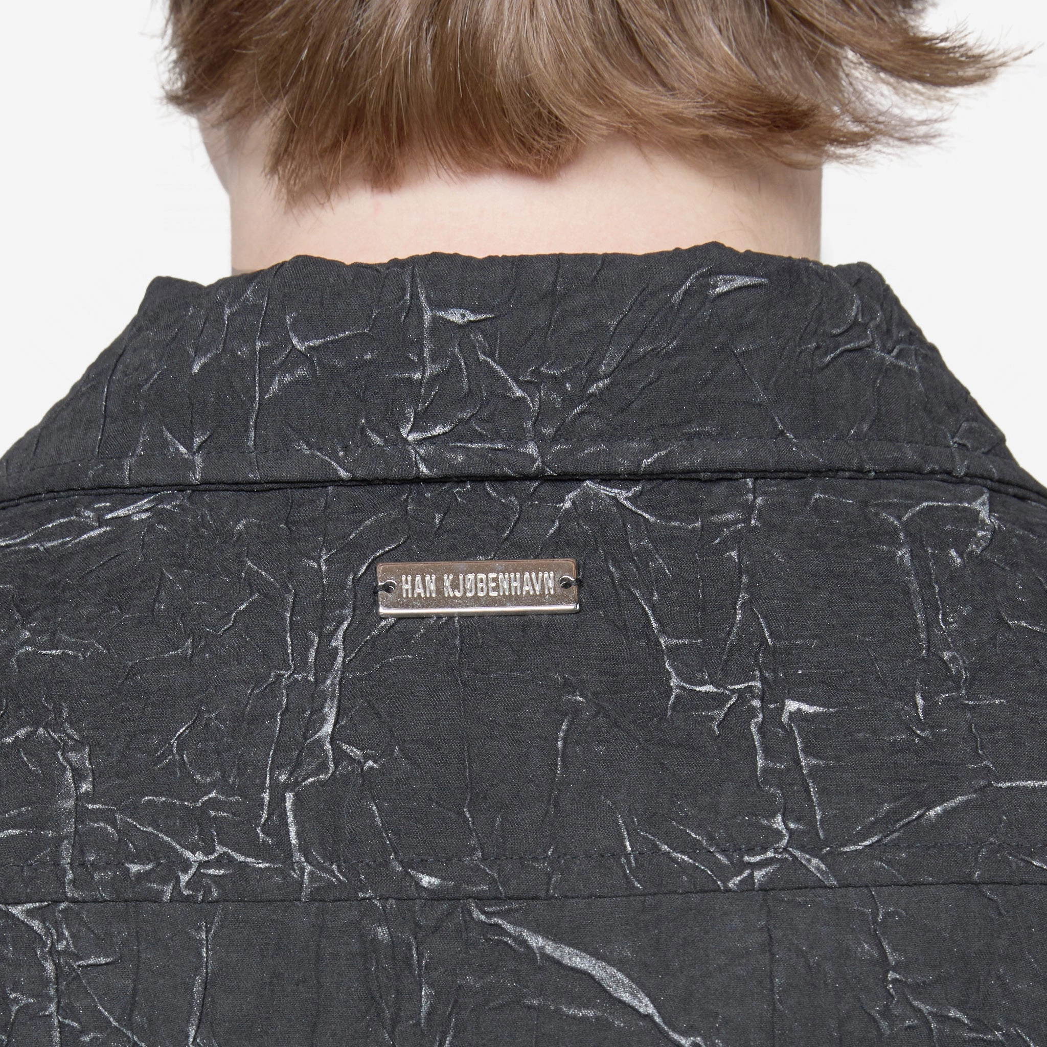 Wrinkle Bowling Short Sleeve Shirt Black