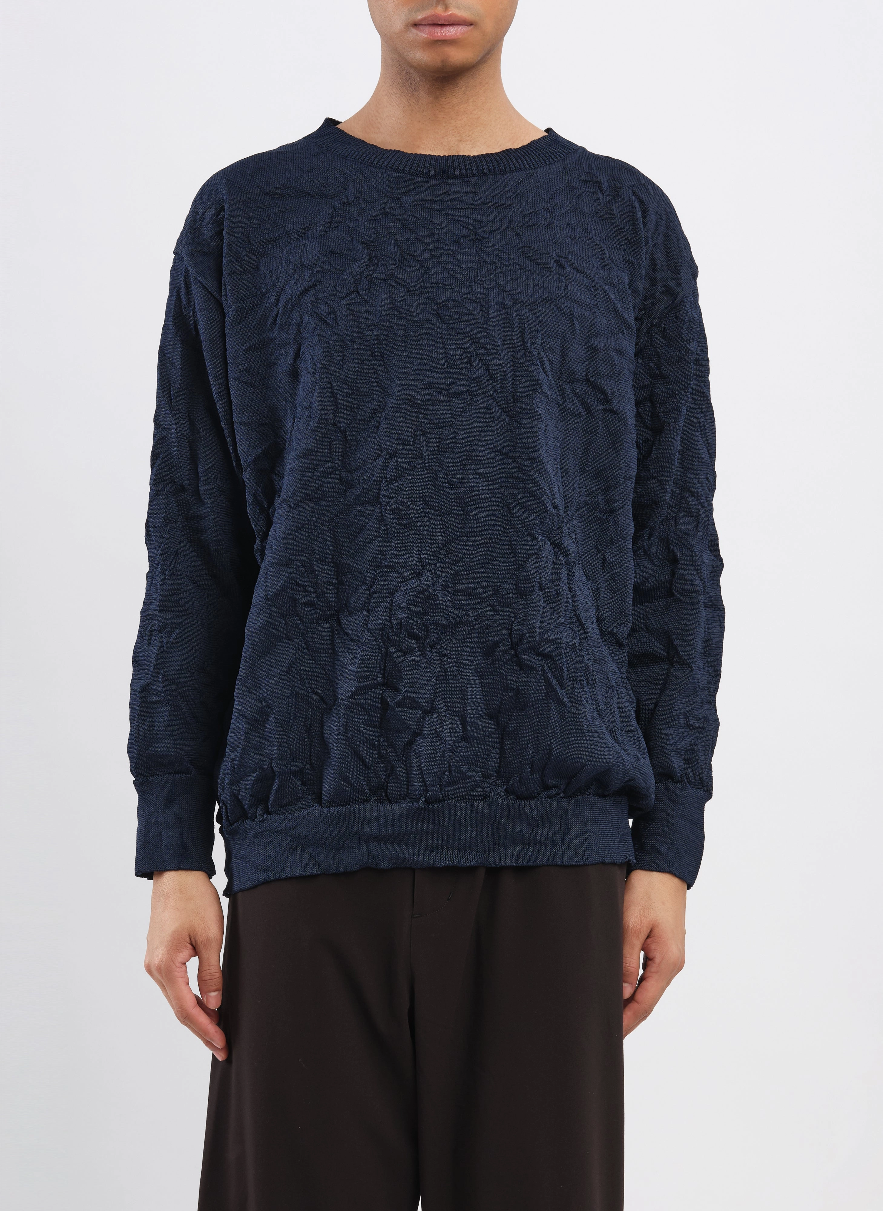 Wrinkle Polyester Dry Knit Pullover